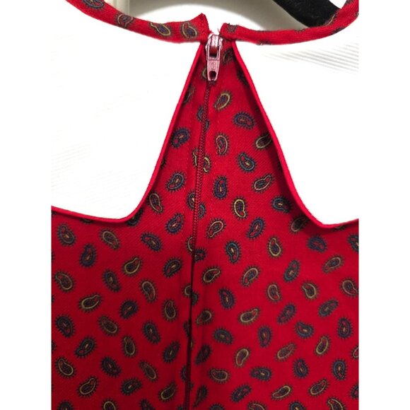 Vintage Nicole Ruiz Luiyella 80s Kid Y2k Cottage core Red Paisley Long Sleeve Dr - Picture 5 of 13